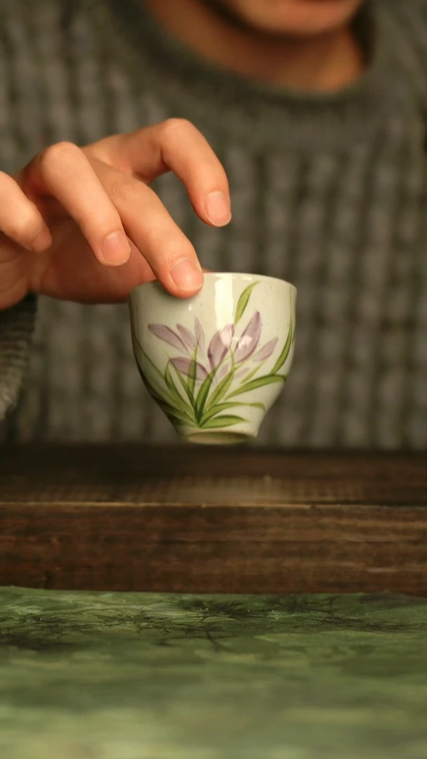 瓷器青诗集手工手绘瓷器