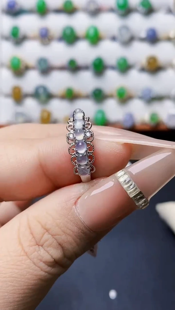 银S925镶嵌戒指翡翠3151