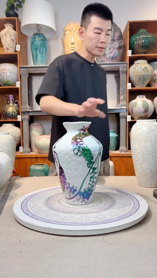瓶陶瓷花瓶   鎏金  大号 正品
