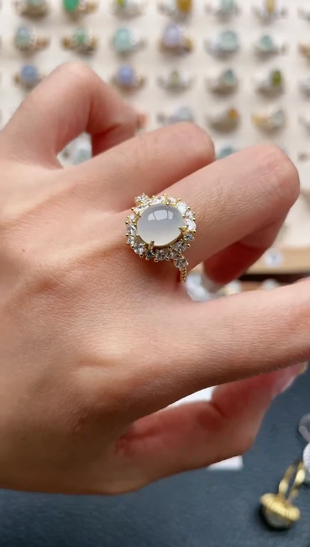 【闪购商品】翡翠戒指银S925镶嵌1111