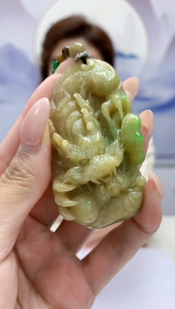 定制翡翠未镶嵌4829MM-毛货挂件84