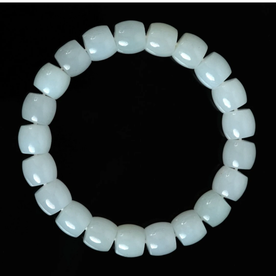 Lot7.和田白玉手串/023820/拍宝