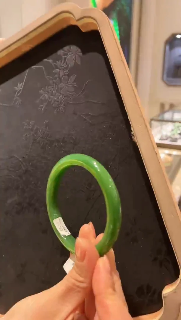 未镶嵌手镯和田玉（碧玉）63【白】不退不换圈口58-59