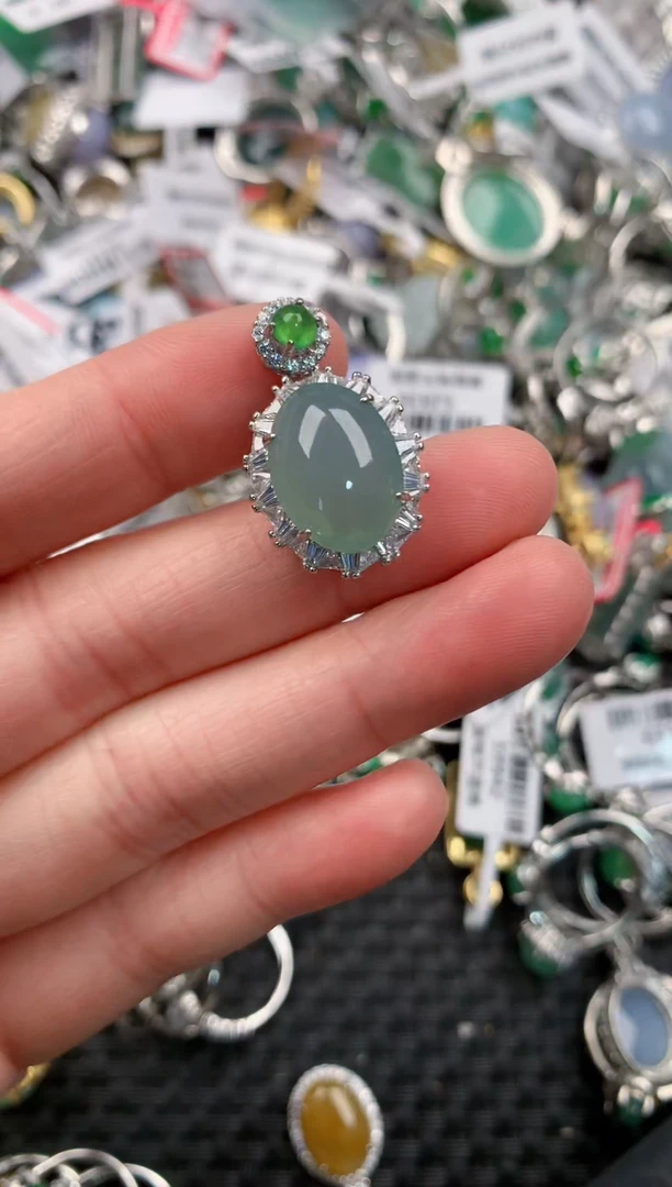 银S925镶嵌戒指翡翠111--4