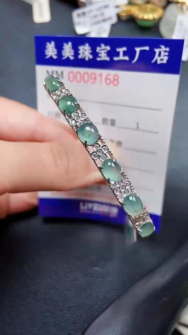 颈饰银S925镶嵌翡翠9168