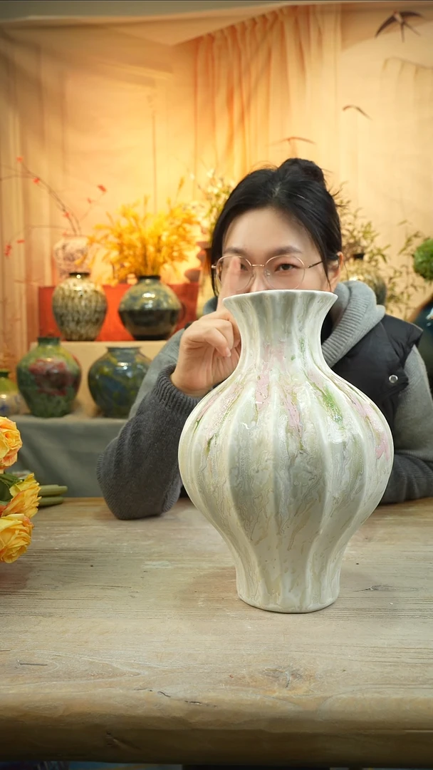 高 29口10陶瓷花瓶花器