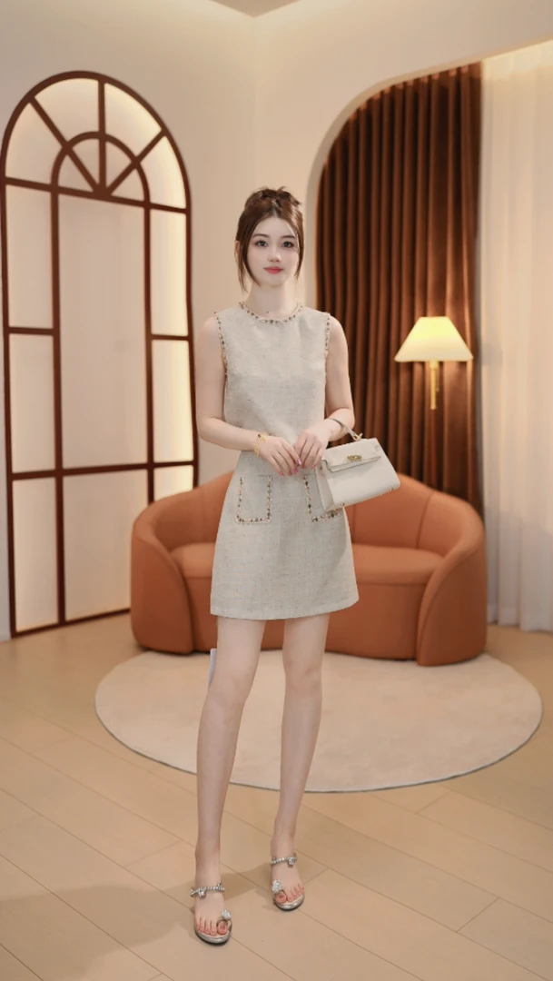 【小舞】优雅气质夏季女装高级收腰连衣裙2025新款裙子LA50620039