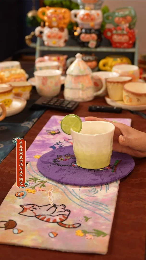 杯子景德镇纯手工手绘陶瓷