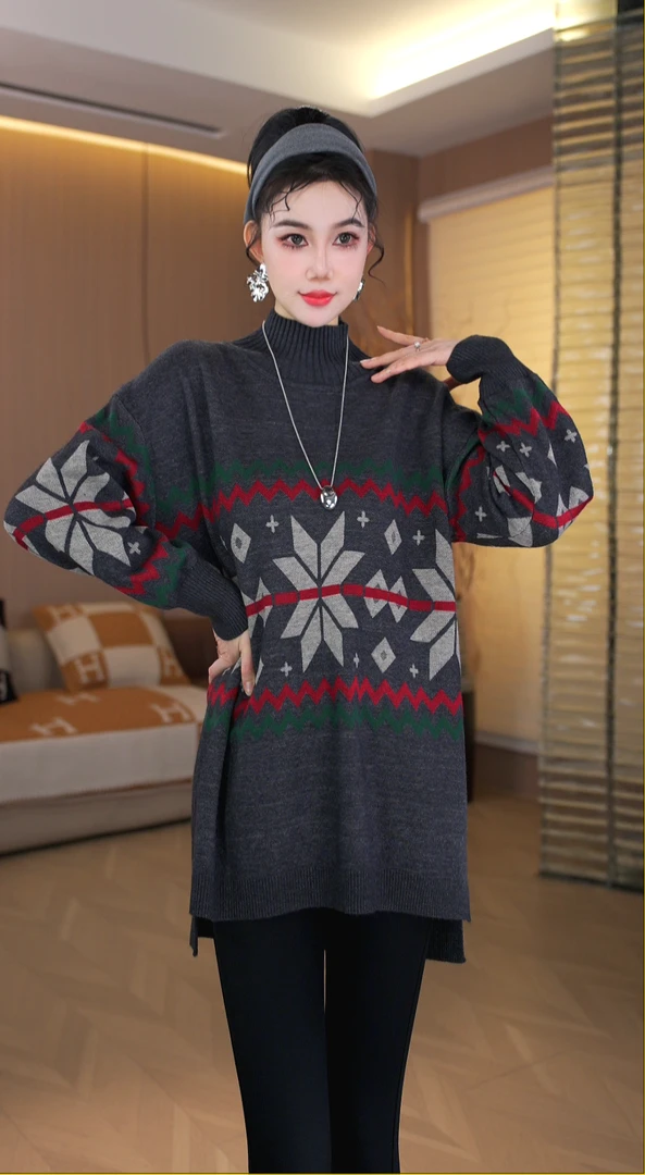 加厚保暖【曼安】秋冬必备时尚洋气上档次毛衣上衣-3029#