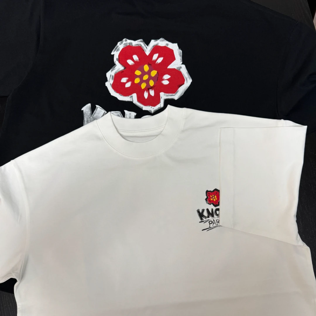 宽松【后背红色樱花短袖】男女同款D28086