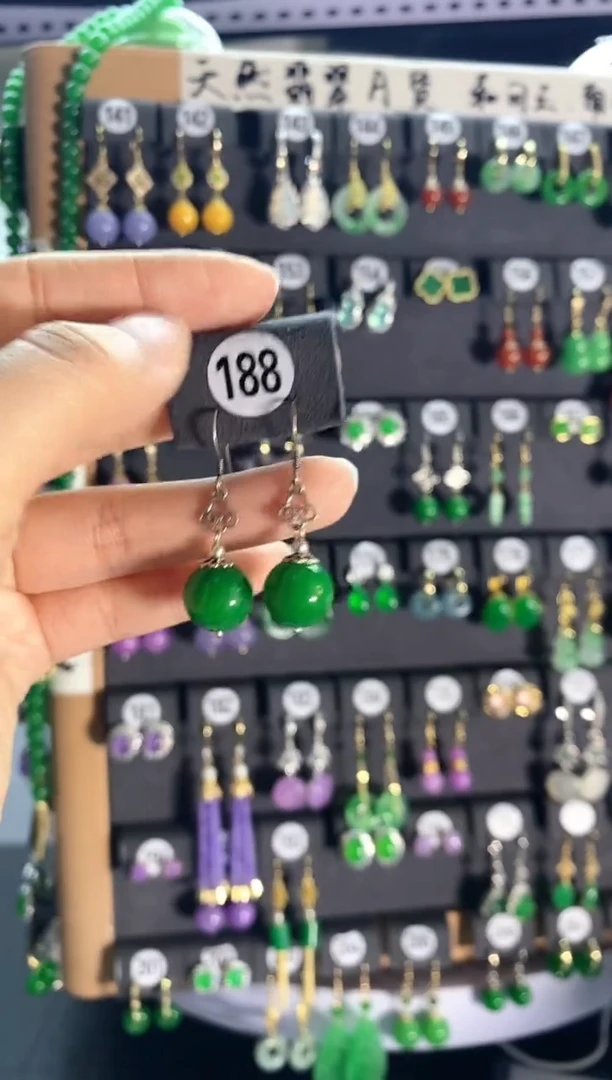 翡翠银S925镶嵌颈饰188..