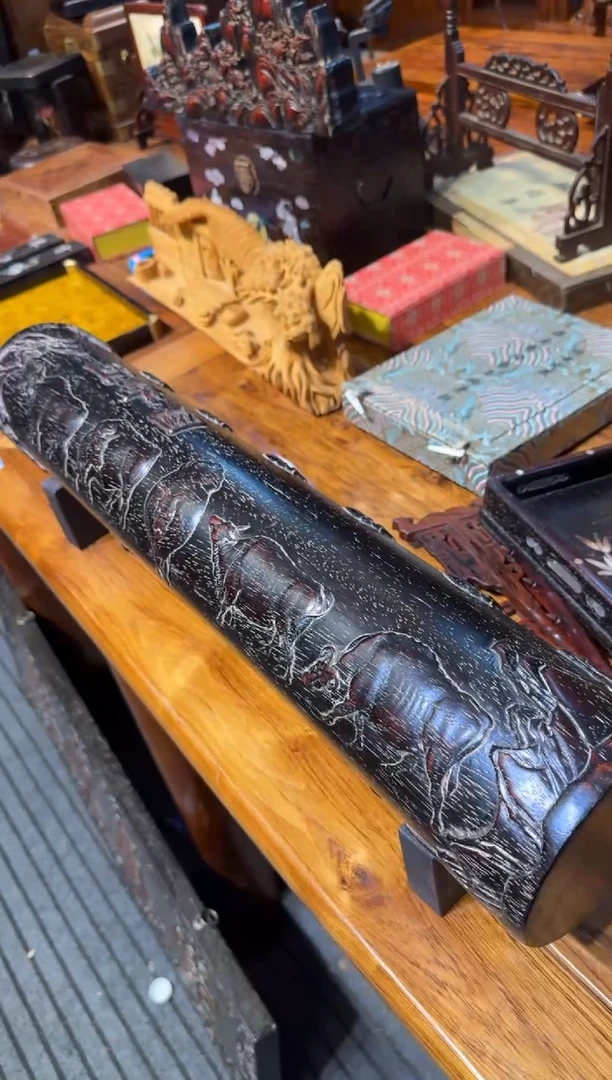 木收藏级紫檀五牛图横财邵氏木艺链接