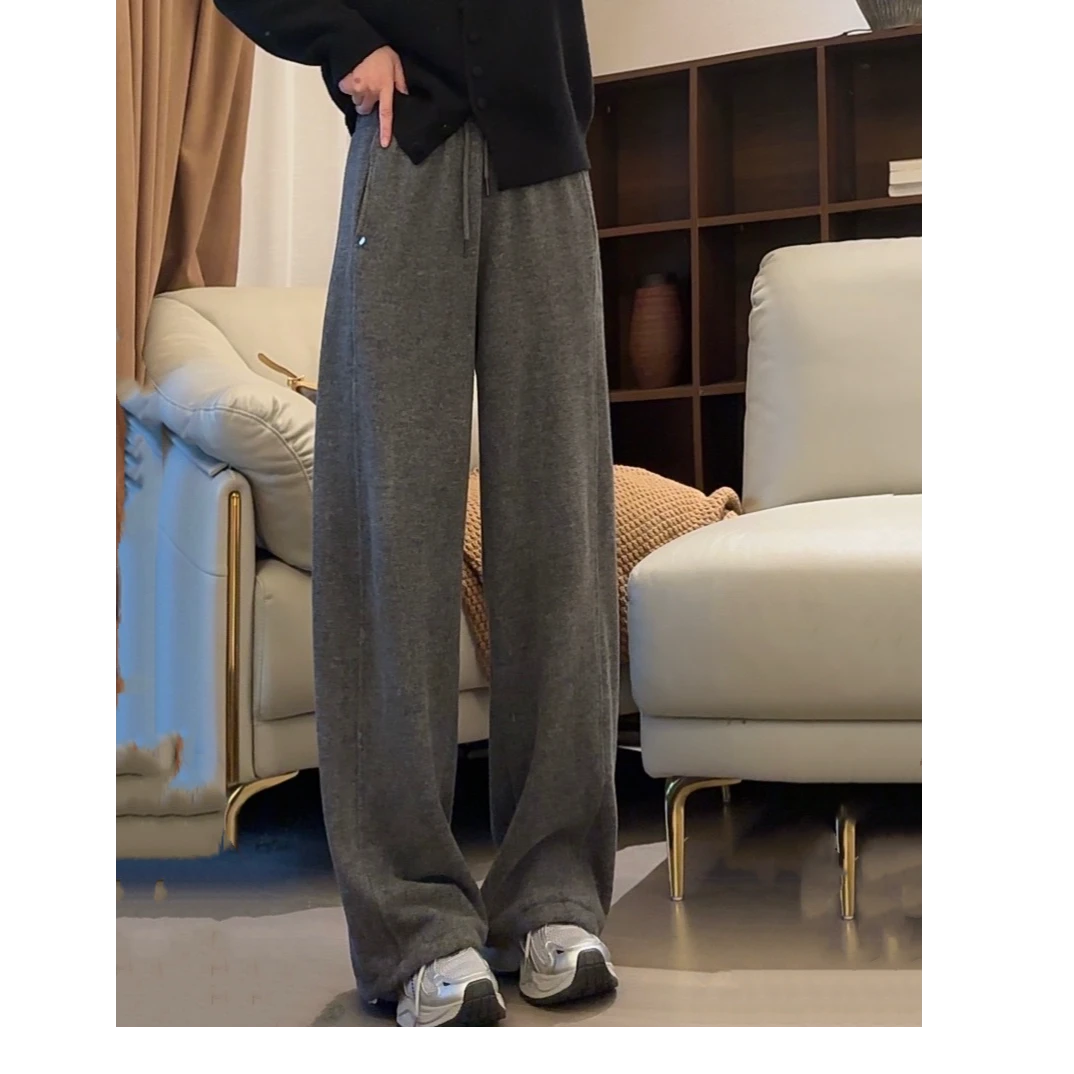 【软绵绵】巨舒服 推荐新面料 软糯垂感显高级 韩系加绒加厚抽绳裤