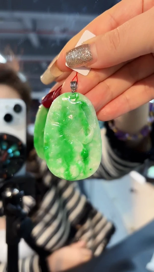 【闪购商品】翡翠颈饰18K金镶嵌缅料A货/支持复检/一件