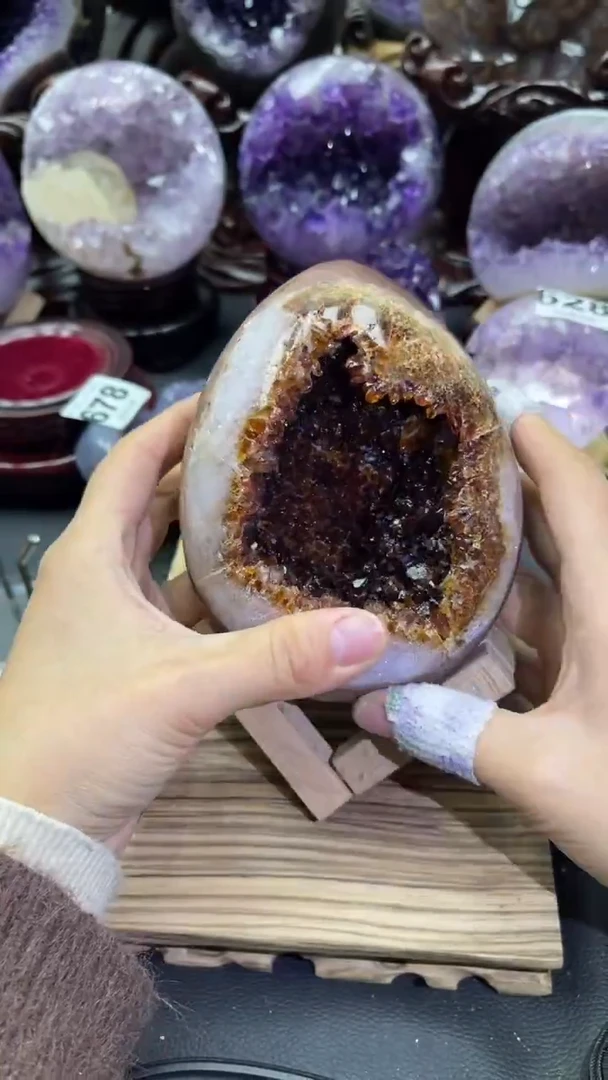 未镶嵌大型摆件（非配饰）紫晶694号龙蛋