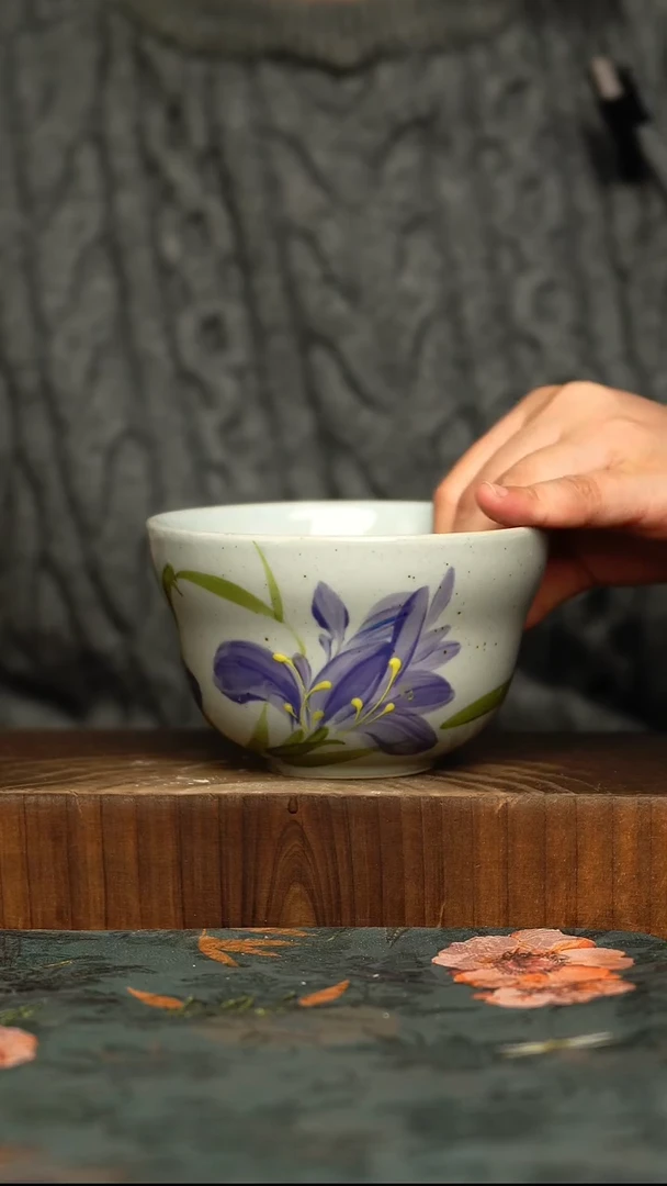 杯釉下彩手工手绘同款陶器