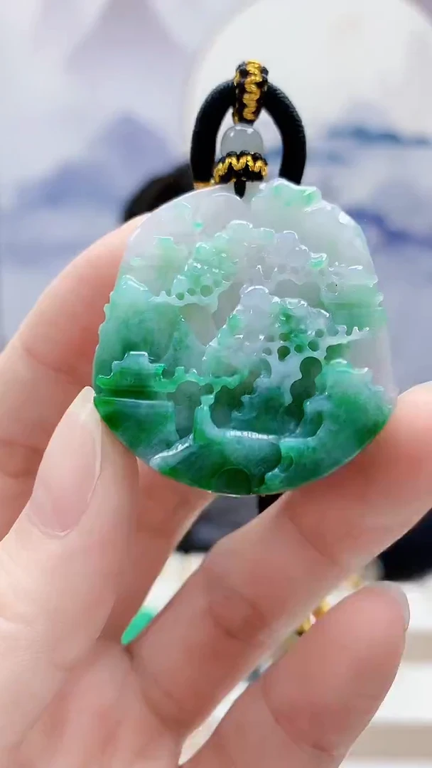 未镶嵌定制翡翠5060ry-毛货挂件69