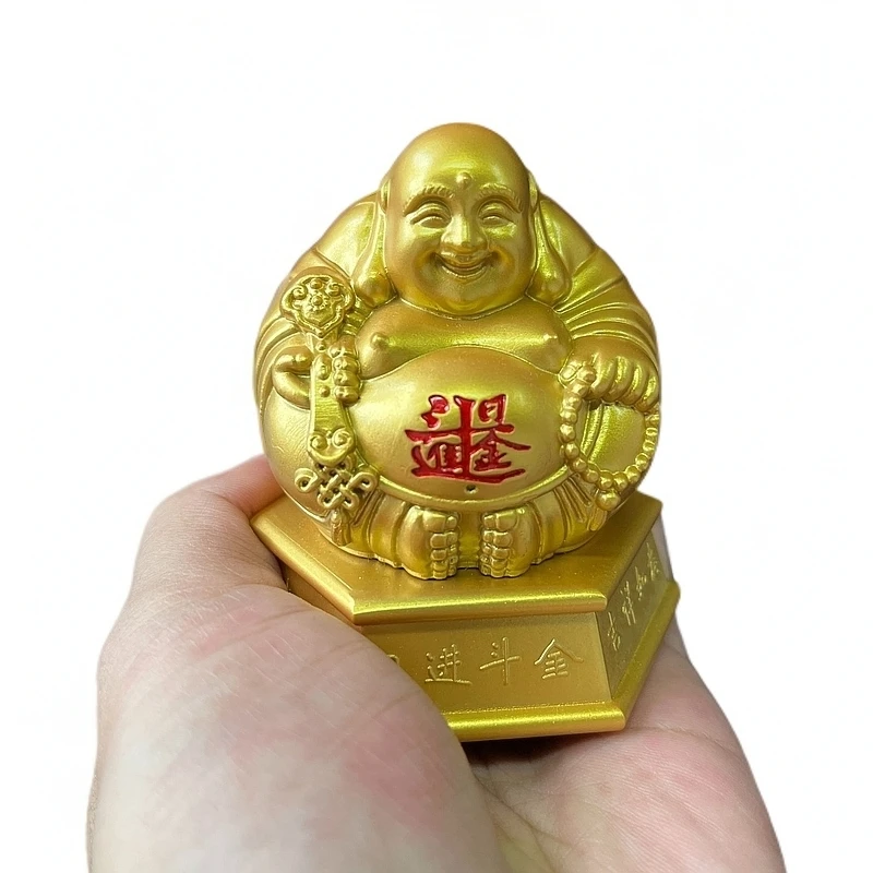 大肚小财神摆件手把件家居办公茶台装饰创意雕刻潮流个性摆件礼品