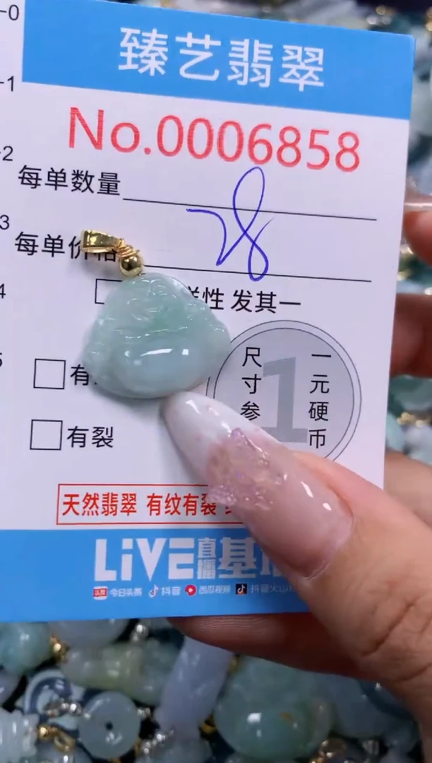 翡翠未镶嵌颈饰6858