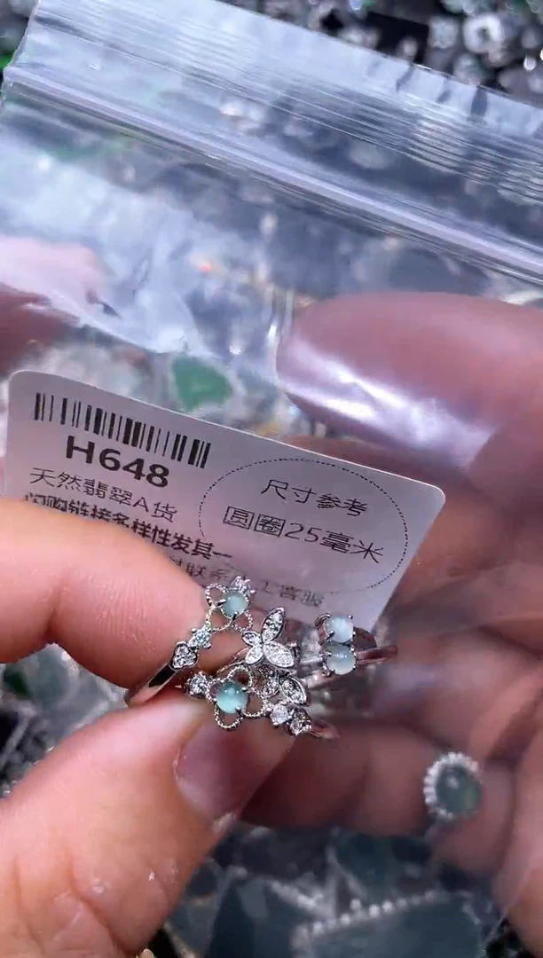【闪购商品】翡翠颈饰未镶嵌H648戒指 多样性发其二