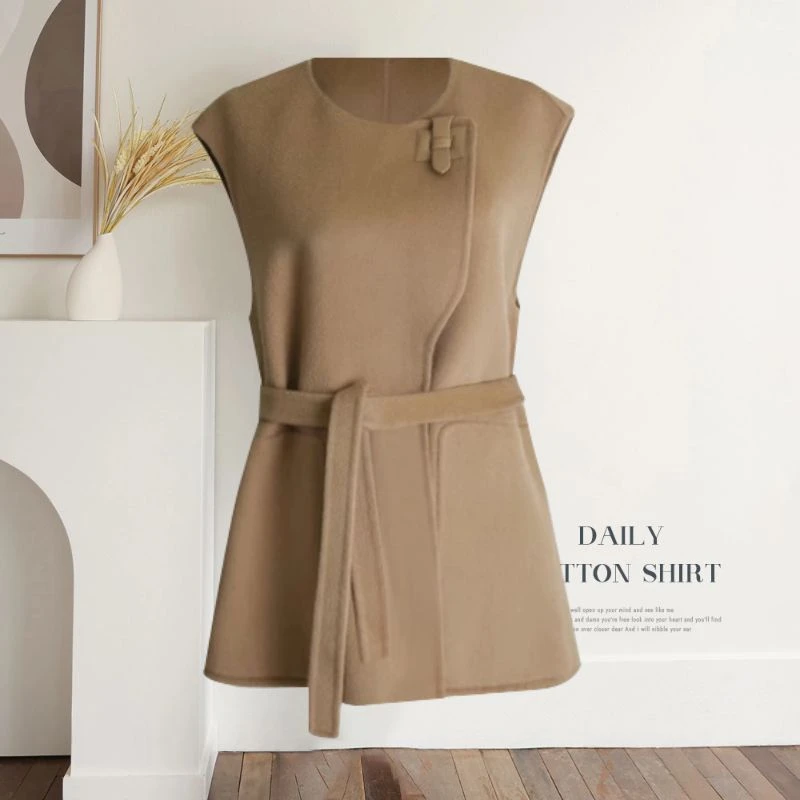 羊毛马甲高端双面呢羊毛马甲