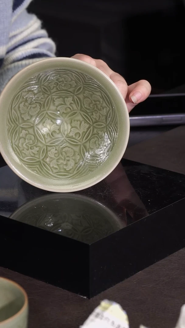 【闪购商品】其他钱文半手工印花斗笠杯