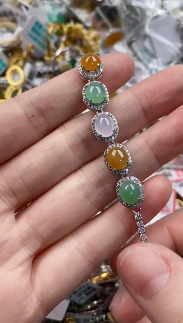 银S925镶嵌戒指翡翠12           7