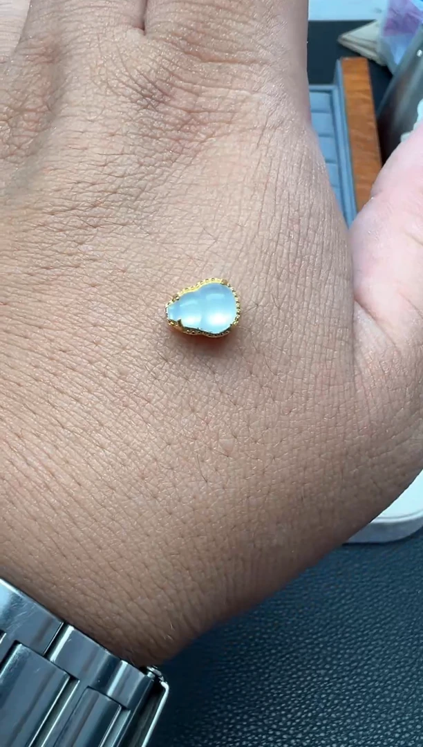 颈饰银S925镶嵌翡翠（15号链接）纯天然缅甸翡翠a货葫芦（潘拉拉）