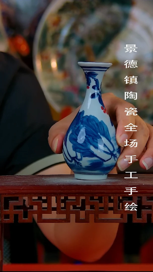 摆件手景德镇陶瓷 全场手工绘