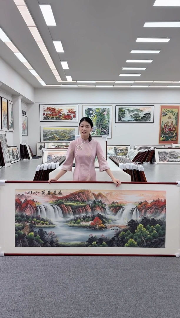 国画手绘 鸿运当头 219*88