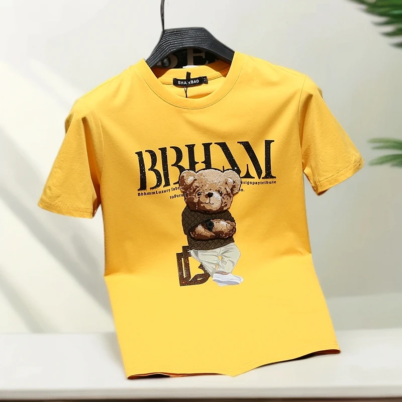 Mandsibil曼德西比利休闲男士短袖t恤夏季新款圆领修身宽松百搭