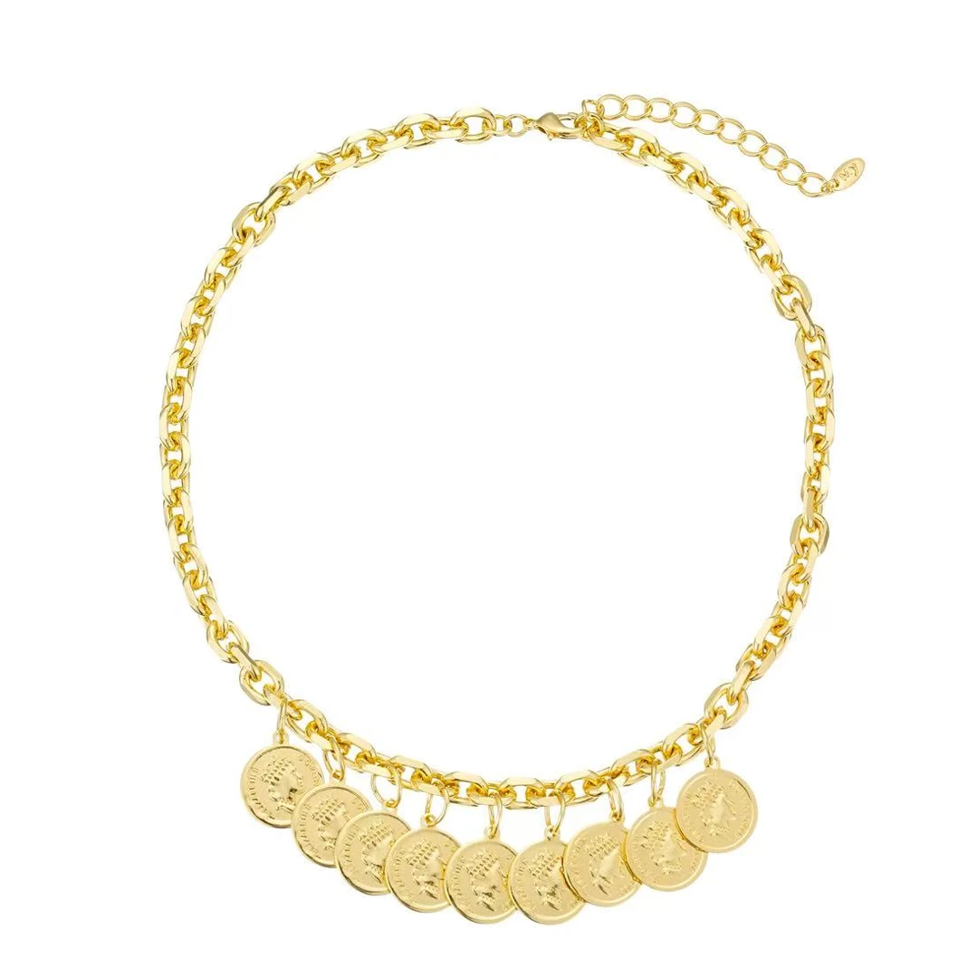 STAY WITH ME 铜合金合成锆石项链 小众设计N1322项链