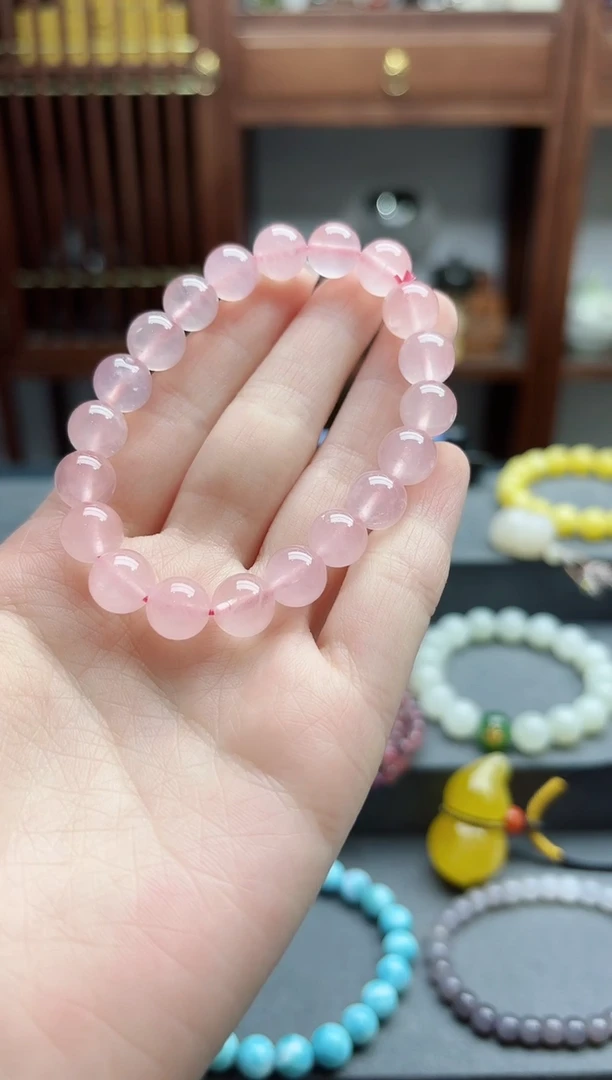 【闪购商品】水晶手串未镶嵌粉水晶手串ZD