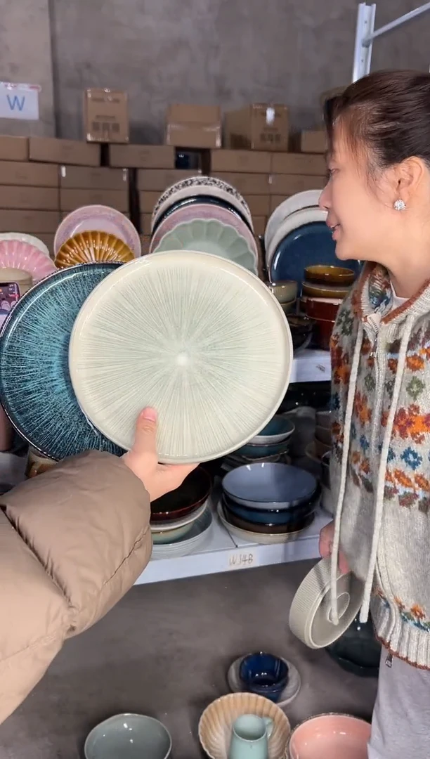 陶瓷外贸尾货瑕疵满20包邮X2小盘