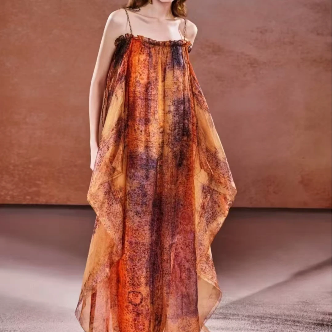 恩钰甄选709-799图片为链接展示非图片同款文艺宽松吊带连衣裙