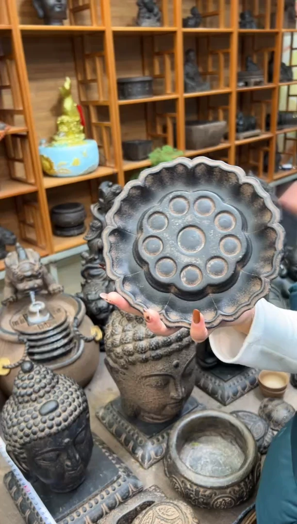 陶土【火山泥】莲蓬壶承