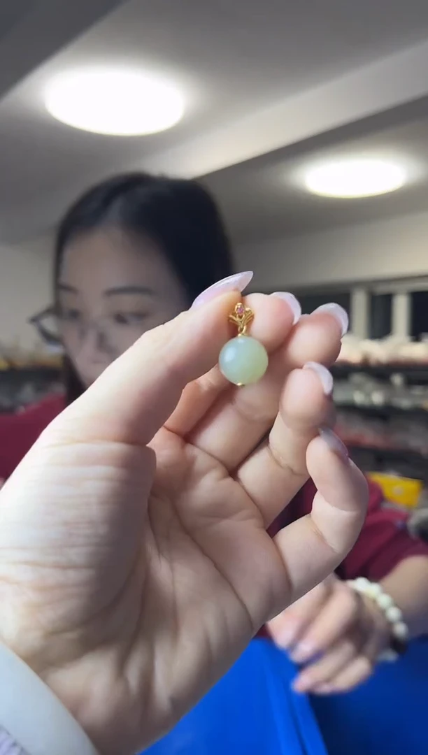 颈饰银S925镶嵌和田玉（多样性发一件）