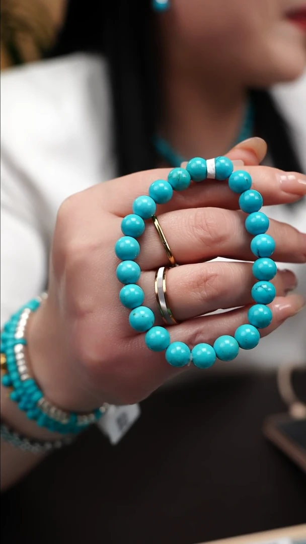 未镶嵌绿松石手链b0125