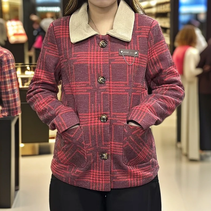 7866-中老年秋冬新款妈妈装外套保暖时尚妈妈装上衣【1楼】