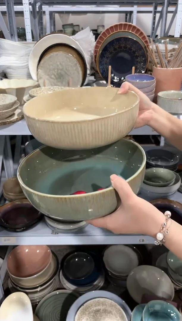 【闪购商品】瓷片外贸尾货瑕疵满20包邮X2 混色汤碗