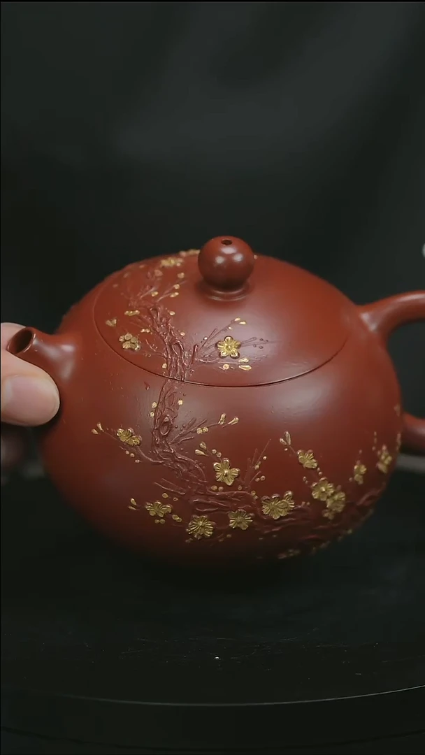 茶壶紫砂H1654陈春芬描金梅花西施