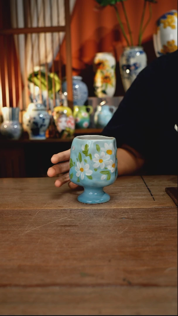 瓷片【简家甄选】景德镇设计师釉下手绘陶瓷餐具
