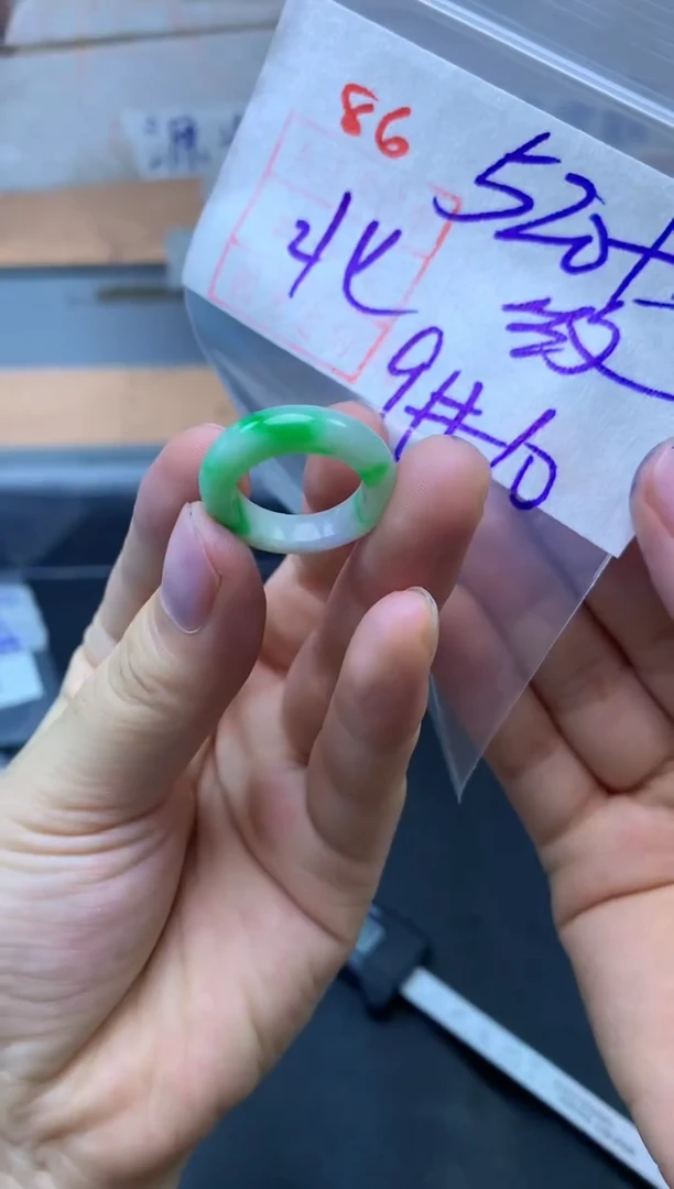 定制翡翠未镶嵌北*戒圈9-10#530毛货需精细抛光