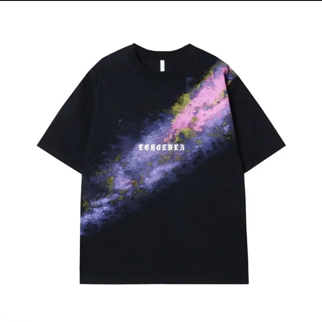 夏季新款爆款纯棉短袖T恤网红时尚潮流印花体恤圆领百搭上衣半袖