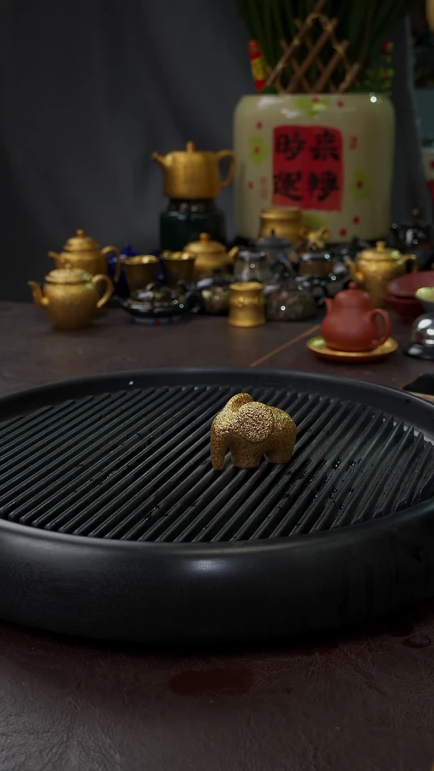 【闪购商品】杯【宜景窑鎏金】小象