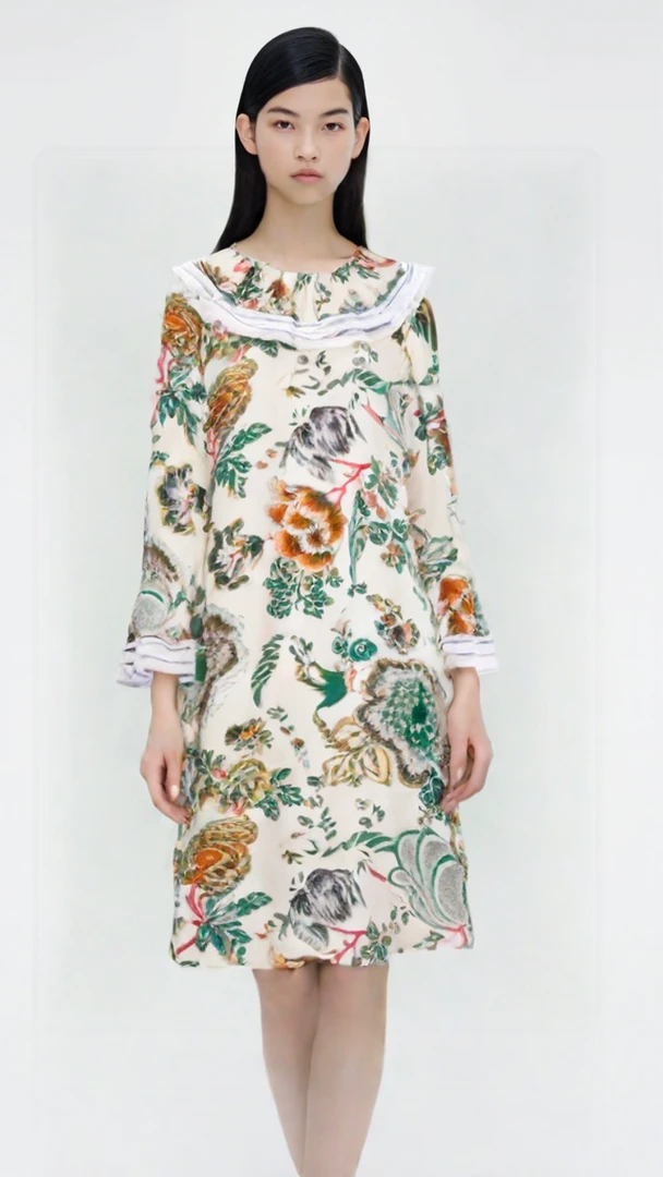95新 TORY BURCH/汤丽柏琦 汤丽泊琦真丝连衣裙