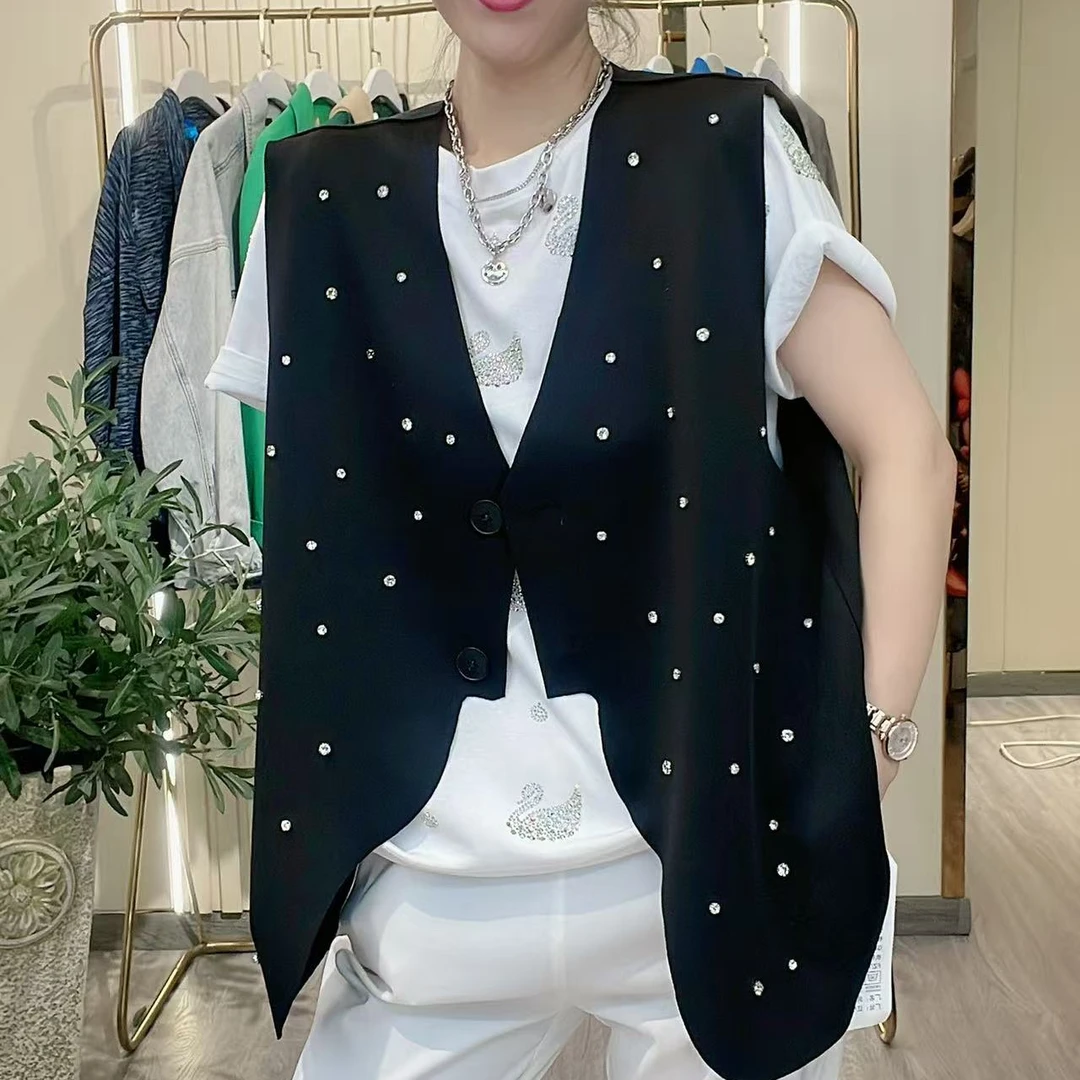 钉钻设计师款百搭时尚马甲马夹