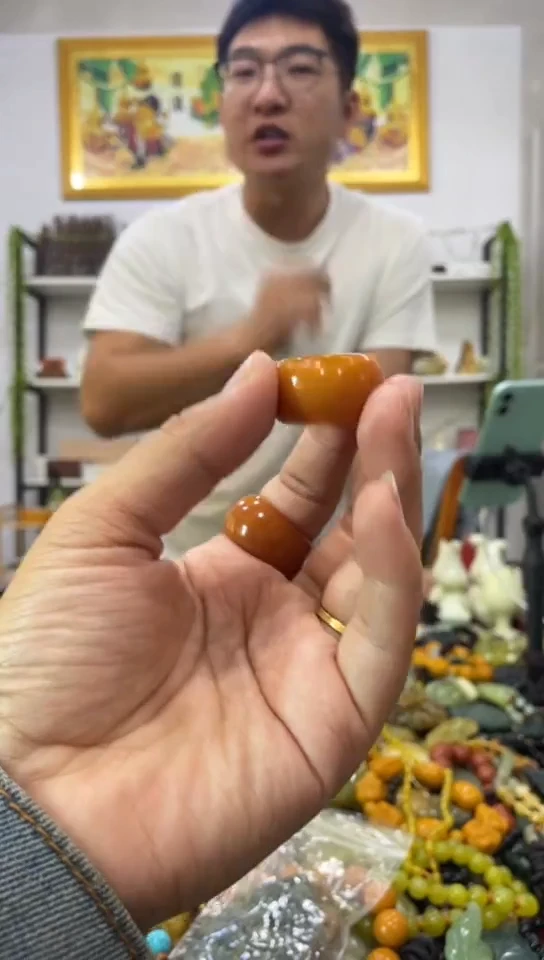 未镶嵌岫玉戒指多样性发货发其中一件