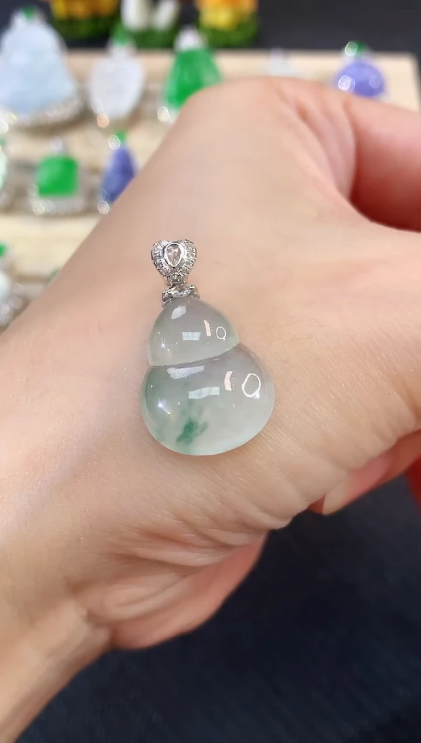 吊坠(不含链)18K金镶嵌翡翠120|3980