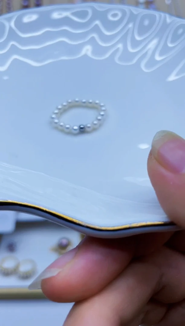 未镶嵌戒指淡水珍珠戒指多样性发其一
